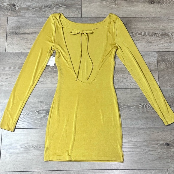 NWT Intimately Free People Call Me Later Mini Dress Ceylon Yellow - Picture 14 of 16